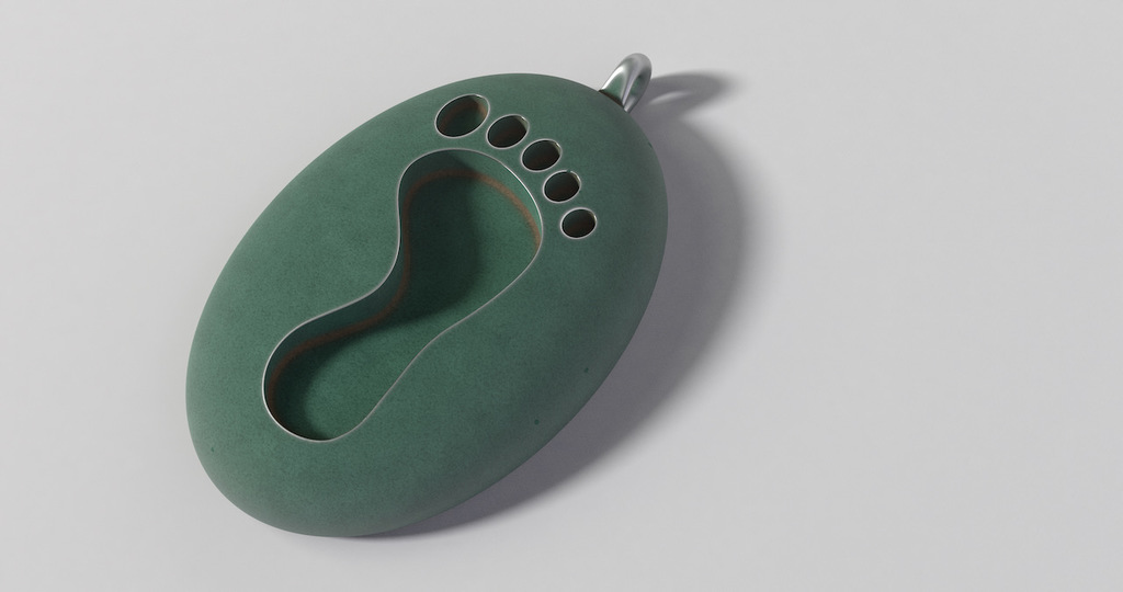Barefoot Track Pendant
