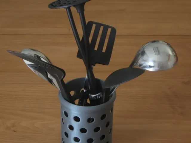 Utensil Holder or Desktop Trash Can