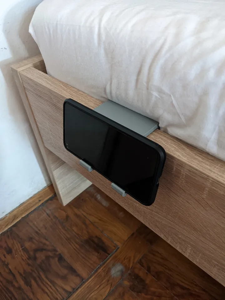 Bed frame phone holder by dodimir, Download free STL model