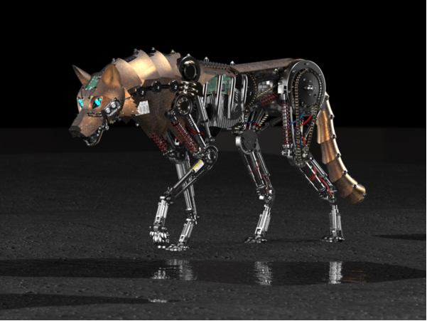 Miniatura 2 do modelo 3D Wolf mechanical robot
