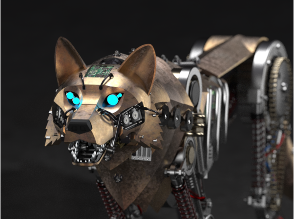 Miniatura 3 do modelo 3D Wolf mechanical robot