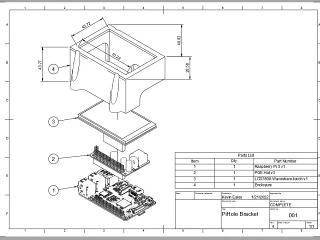 Surface mount PiHole enclosure.