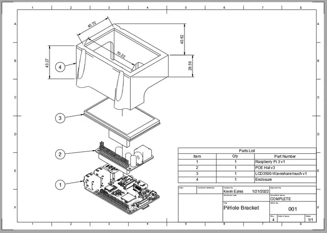 Surface mount PiHole enclosure.