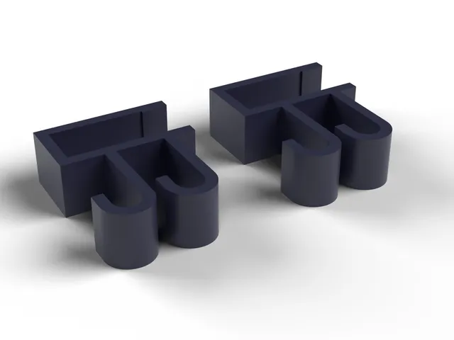 Under-Shelf Mug Hooks - Clip-On Hooks for Mugs and Cups, No Screws, Set of 2 (OpenSCAD)