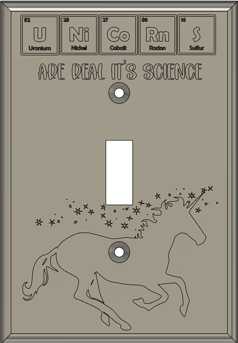 Unicorn Light Switch Plate
