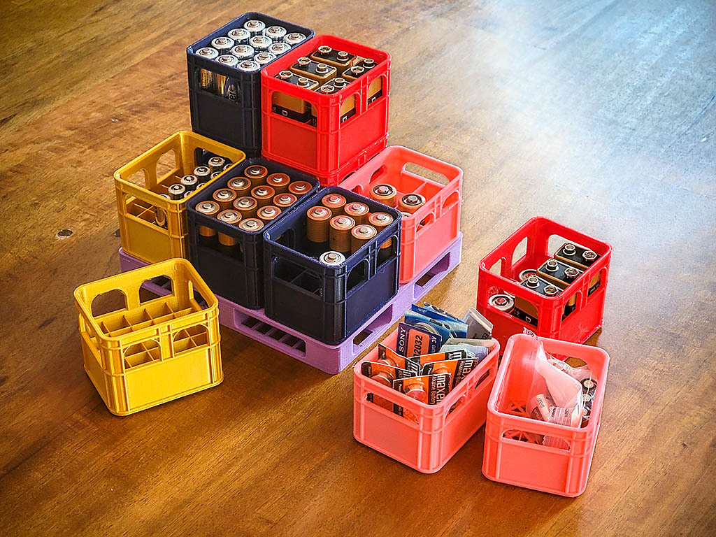 Beer Crate Battery Pallet and Beer Crate CR123 Battery Holder by The