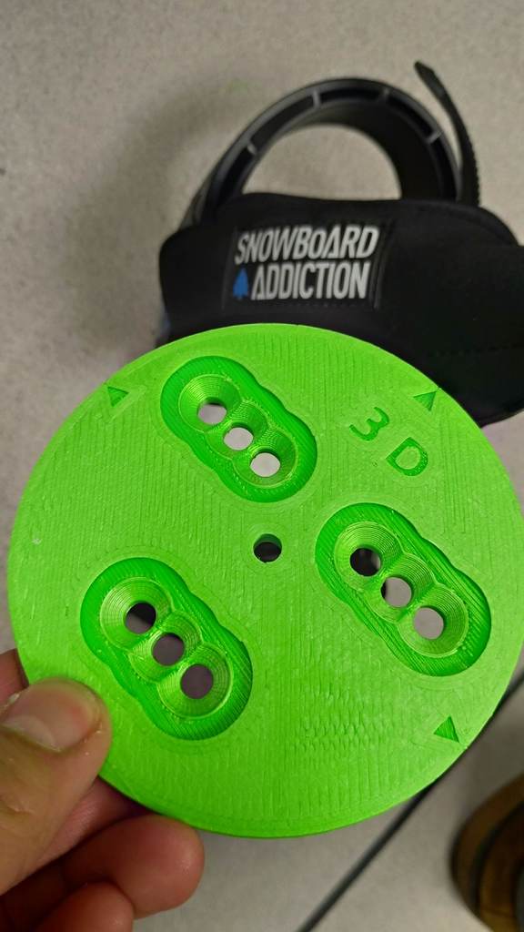 Snowboard Addiction Training Board Binding Mount Disc 3D, 4x4