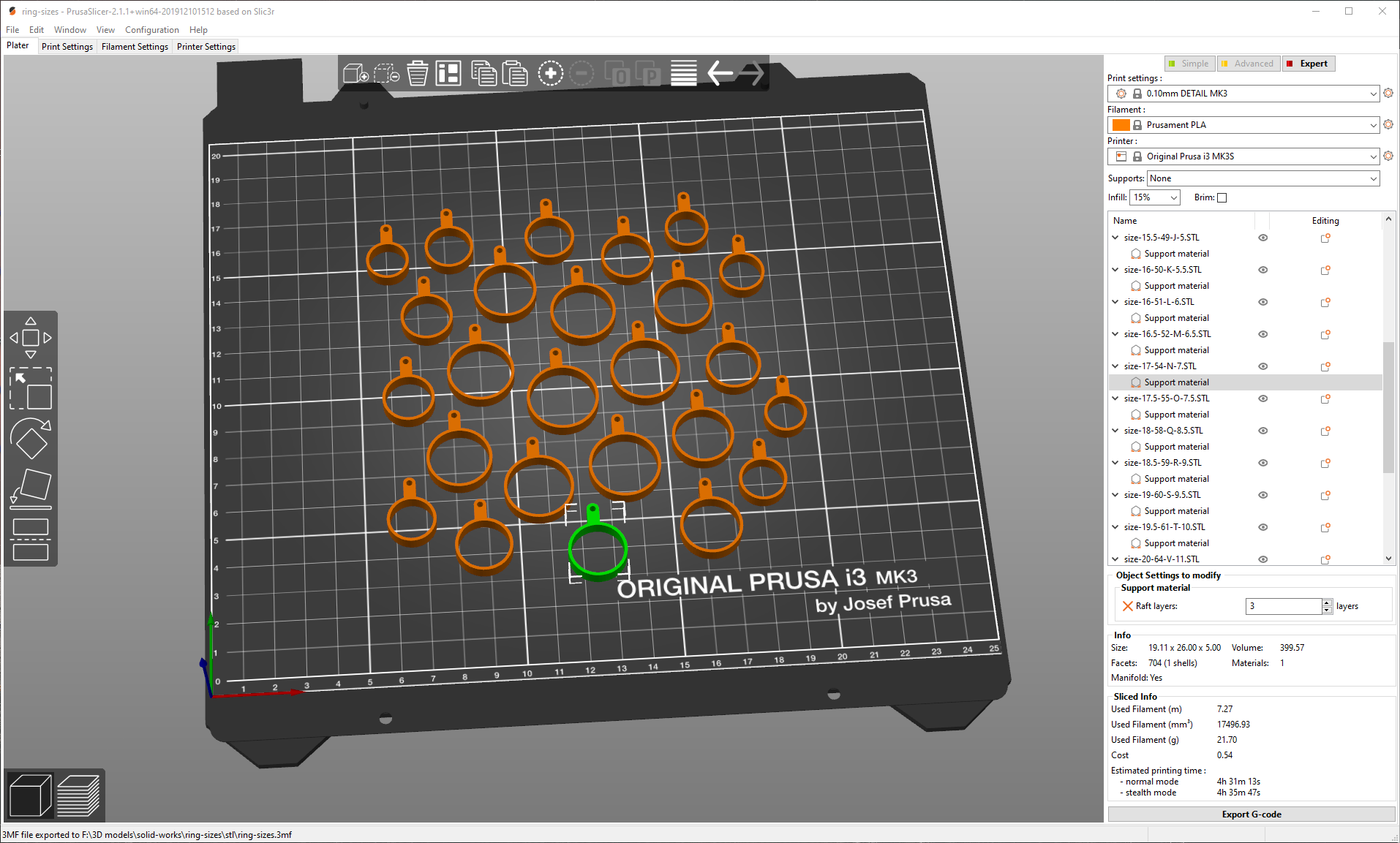 Miniatura 4 do modelo 3D Ring sizer 12-22
