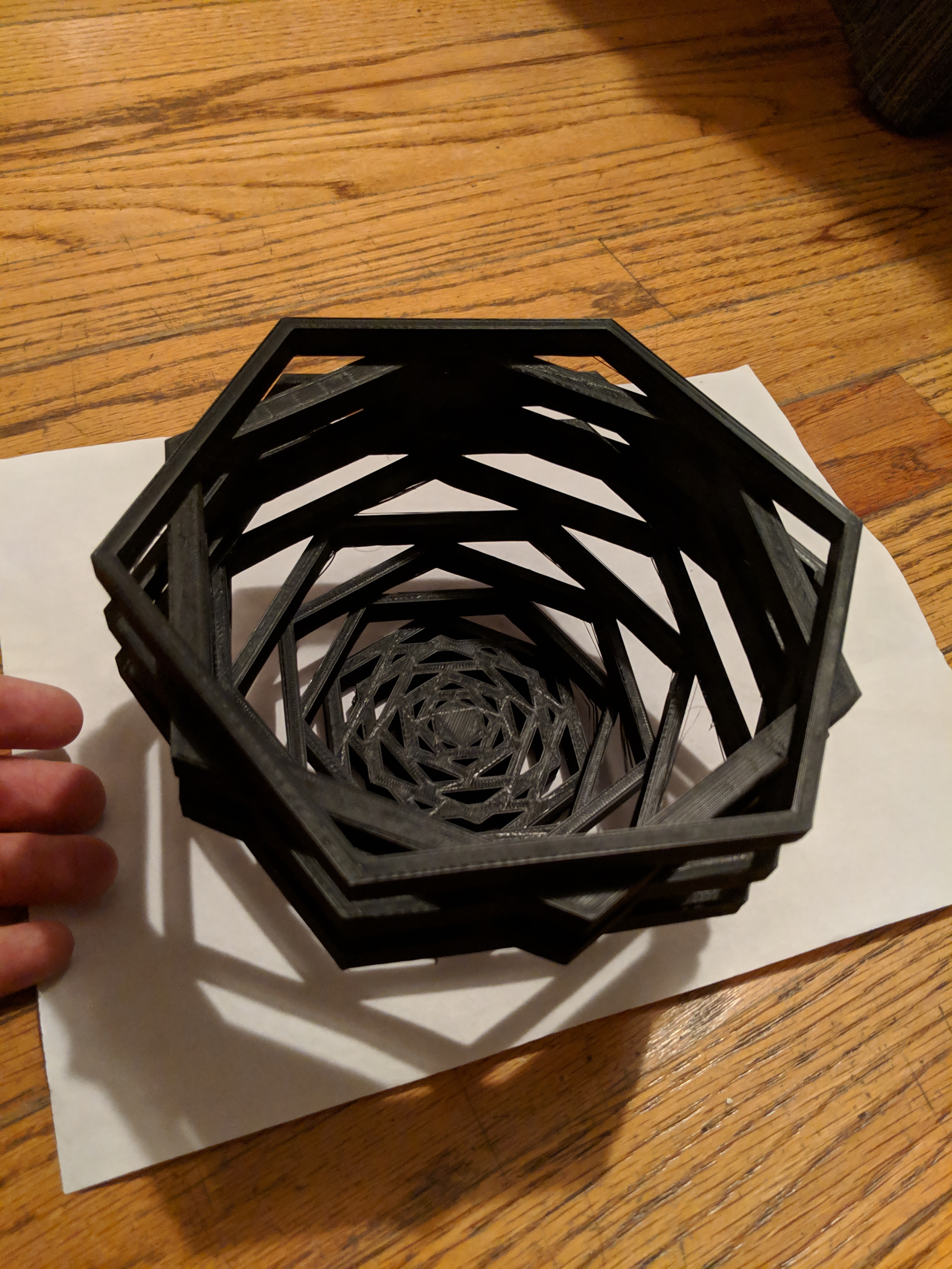 Perpendicular Hexagons Bowl
