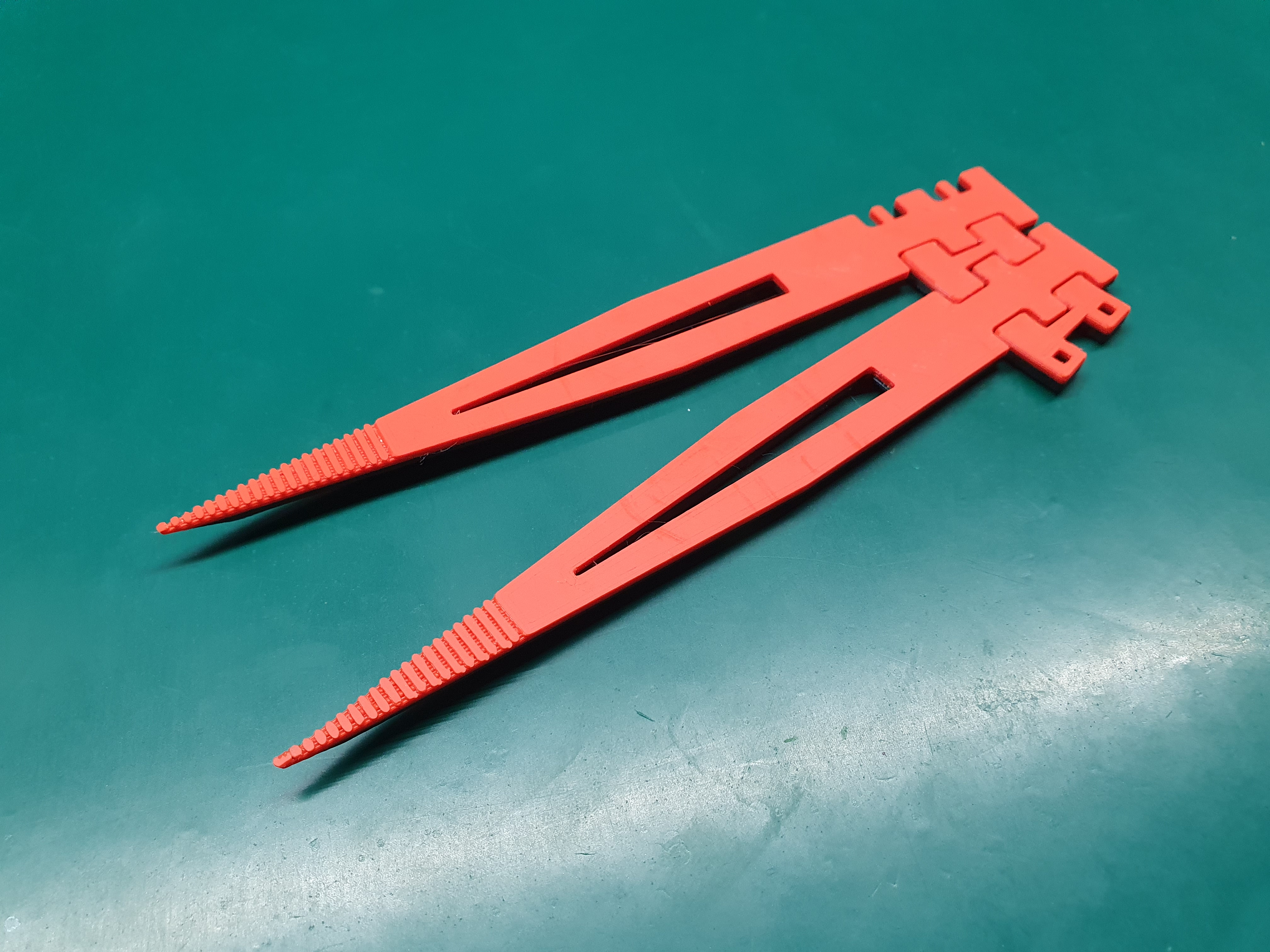 Tweezers with textured grip 3D model 3D printable