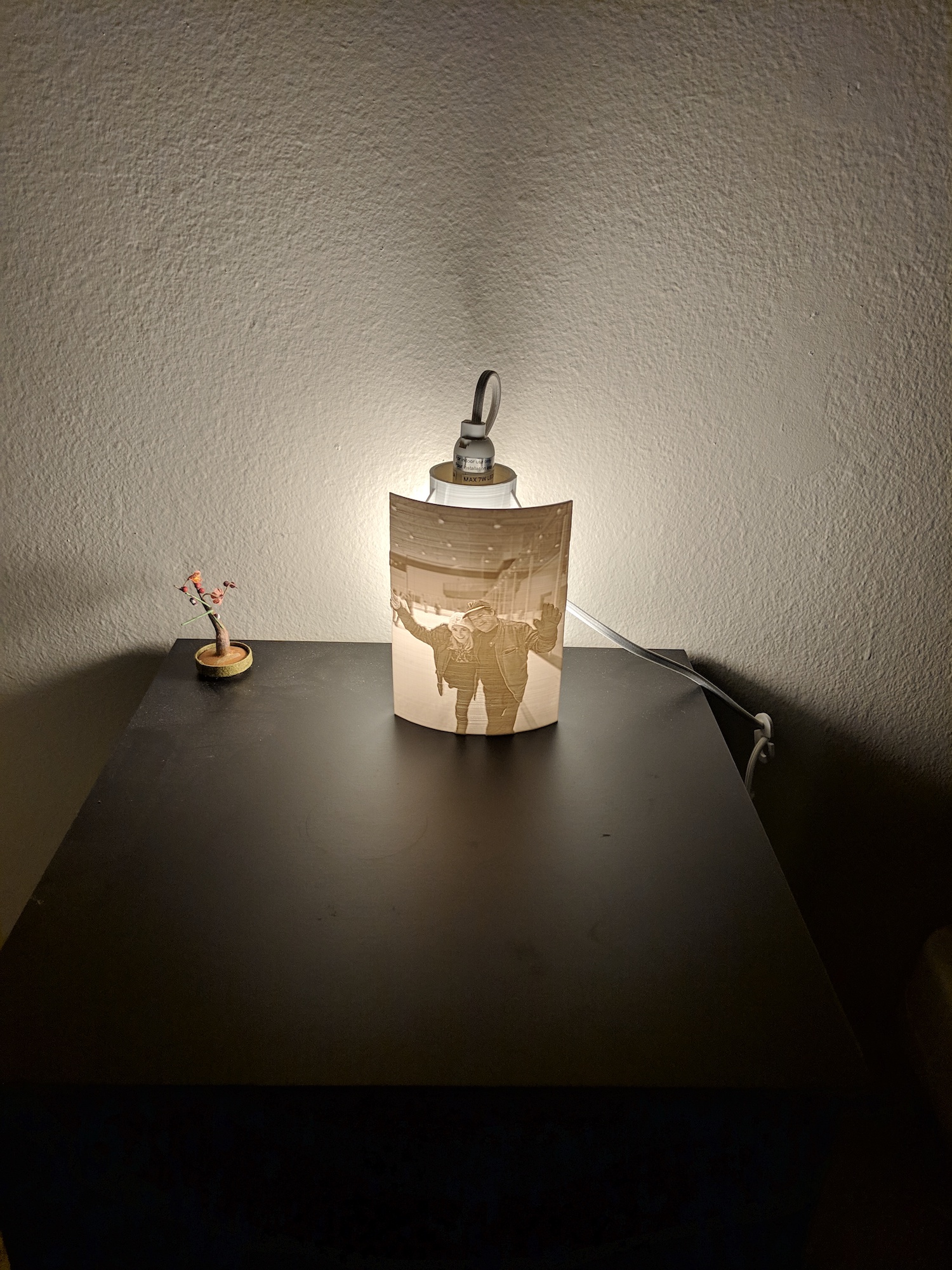 Lithophane Backlight Lamp Holder IKEA STRALA