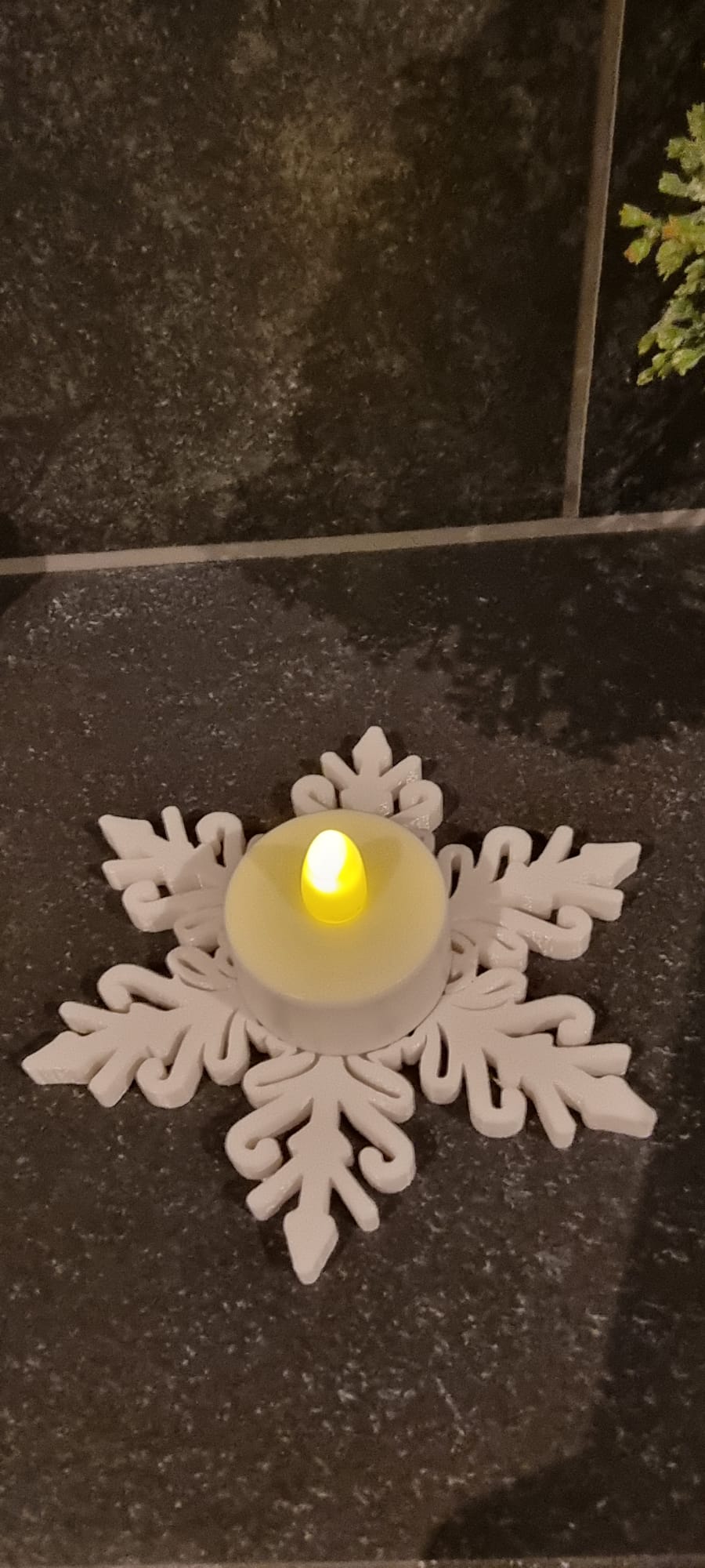 Miniatura 3 do modelo 3D Snowflake Tealight decor