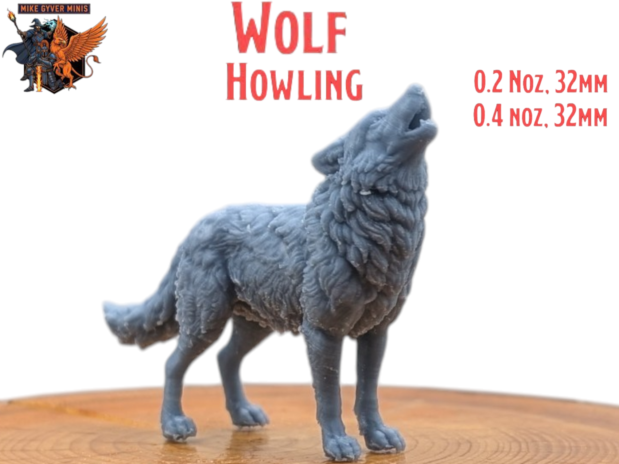 Wolf Howling - MGM Print-Ready Mini