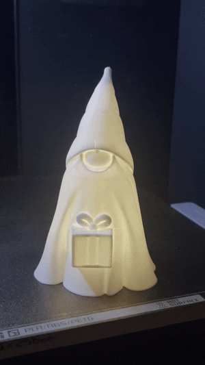 Gnome with Gift – Decorative Figurine for Festive Charm (or LED candle)