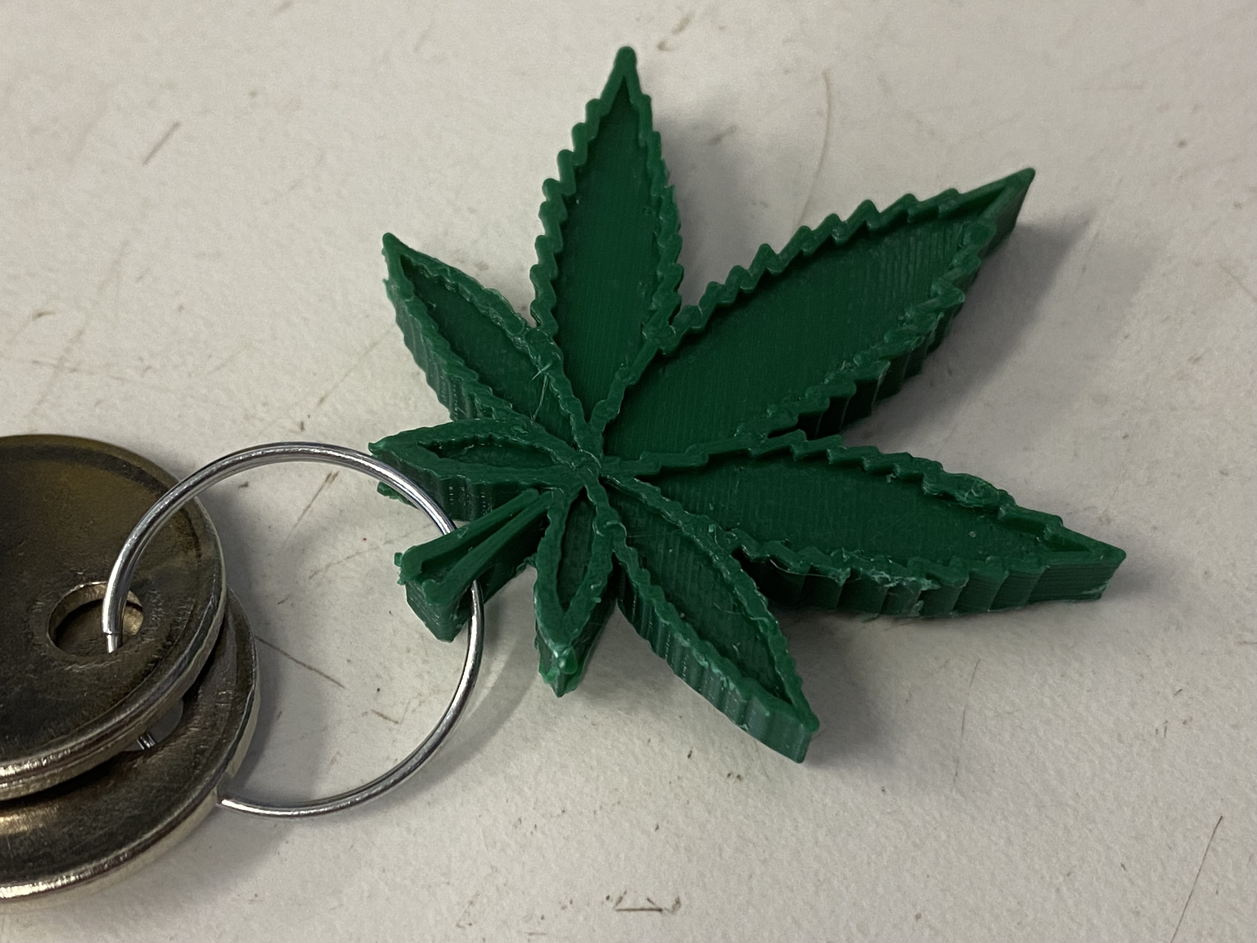 Cannabis Leaf Keychain