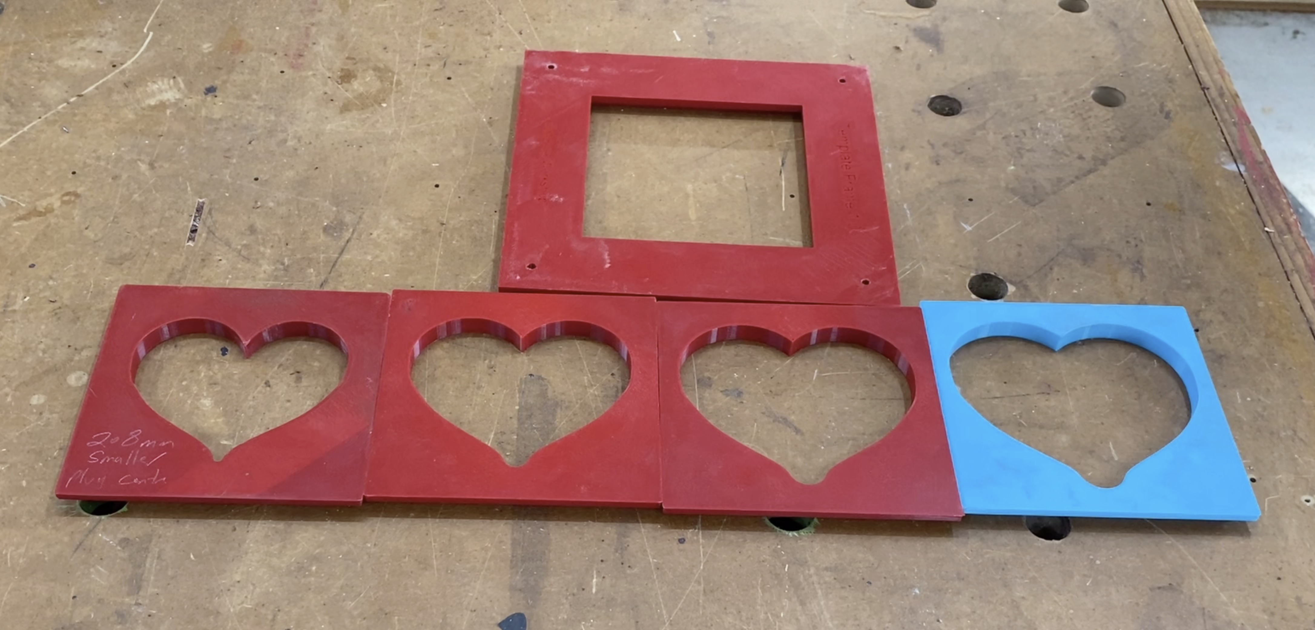 Heart shaped routing templates