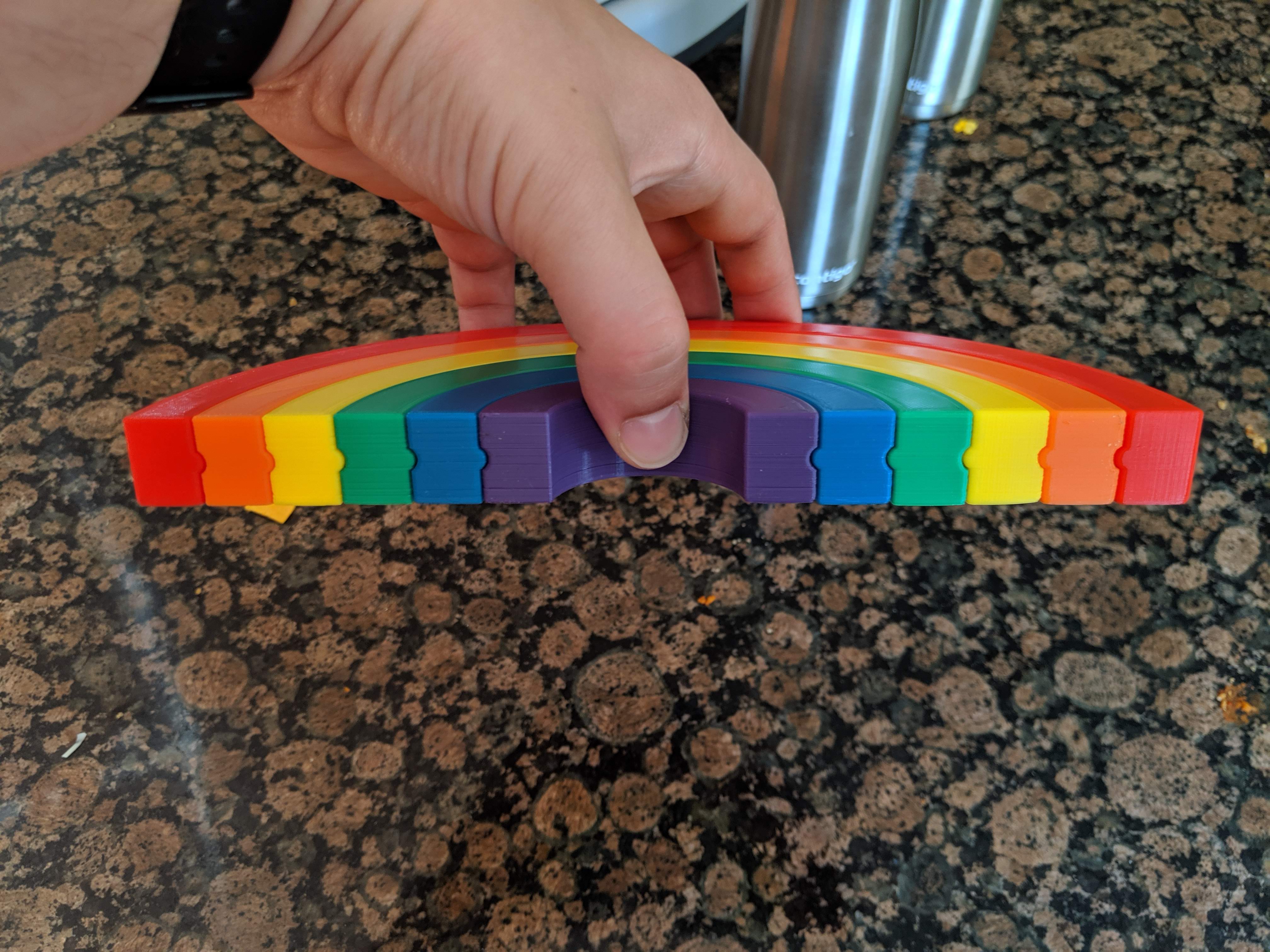Miniatura 3 do modelo 3D Stackable Rainbow Blocks