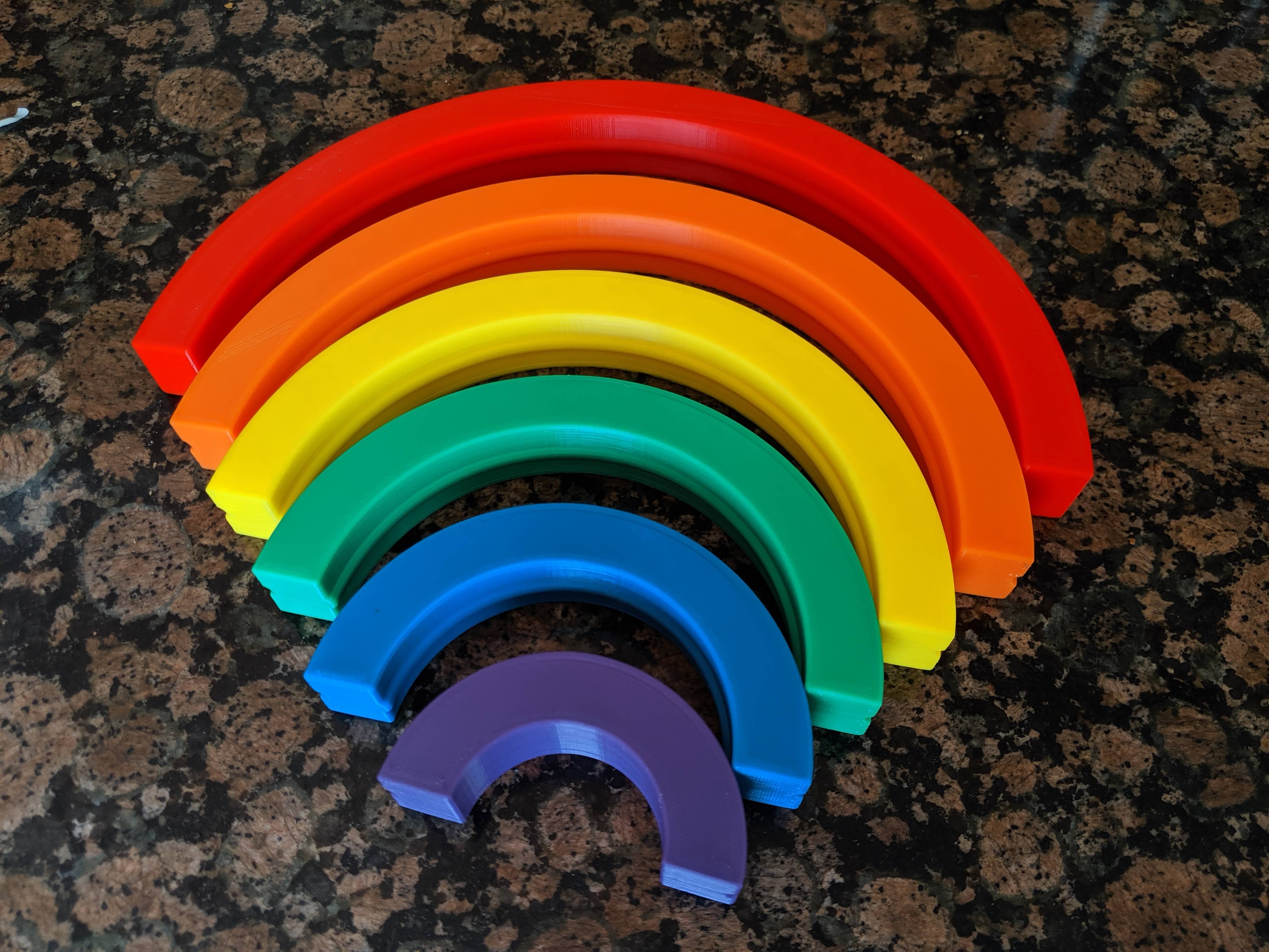 Miniatura 5 do modelo 3D Stackable Rainbow Blocks