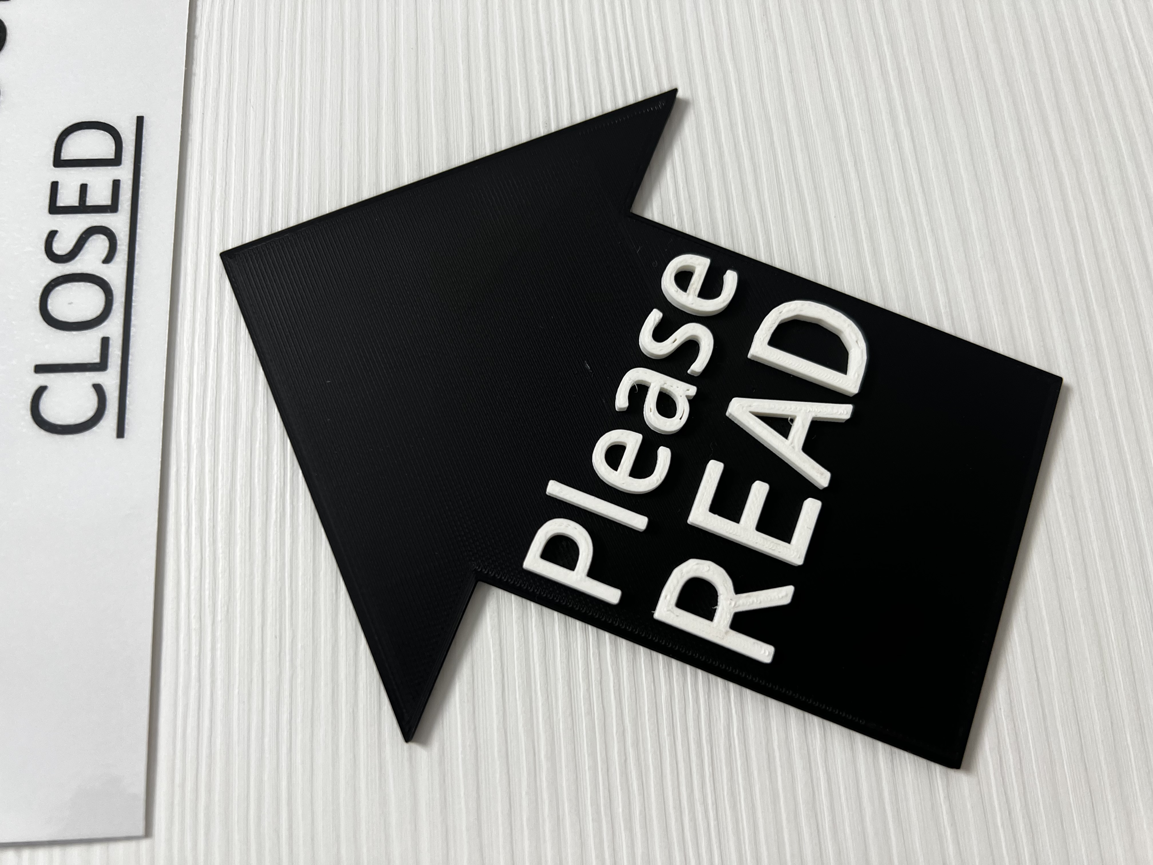 MultiColor Arrow - "Please Read" - For dual Extrusion