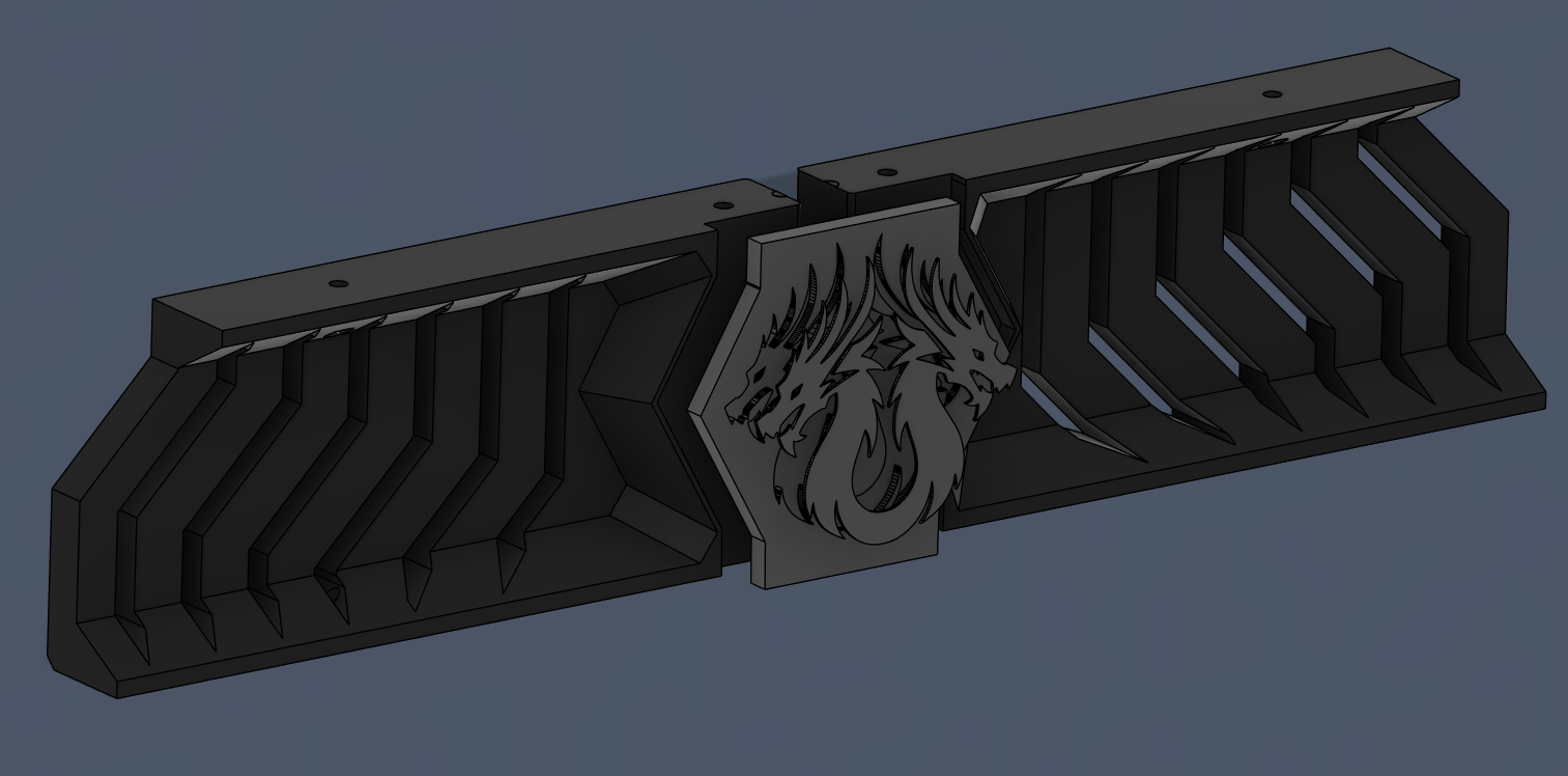Duender Base Case - front skirt split 3D model