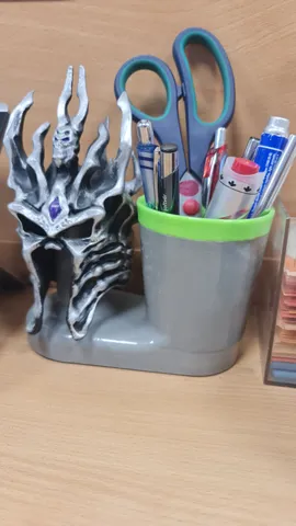 Lich king helmet pen holder