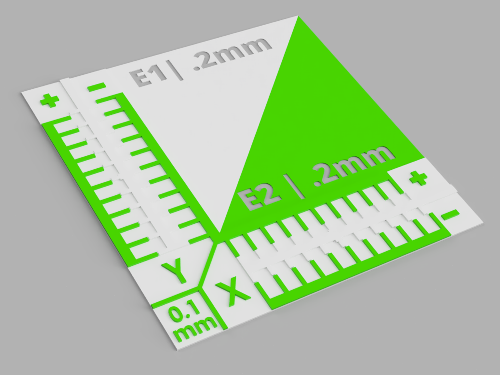 X, Y and Z calibration tool for IDEX / dual extruder / dual color 3D printers