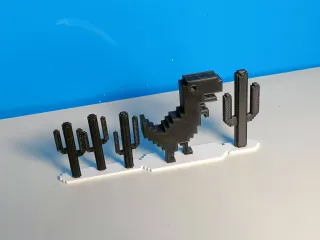 Chrome Dino Charms PACK OF 5 3D Printed Plastic Google Chrome 