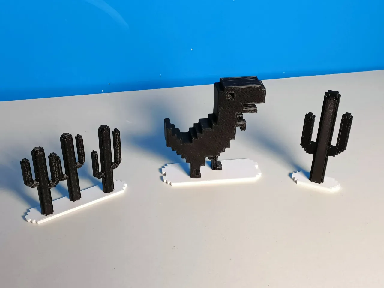 Chrome Dino Charms PACK OF 5 3D Printed Plastic Google Chrome 