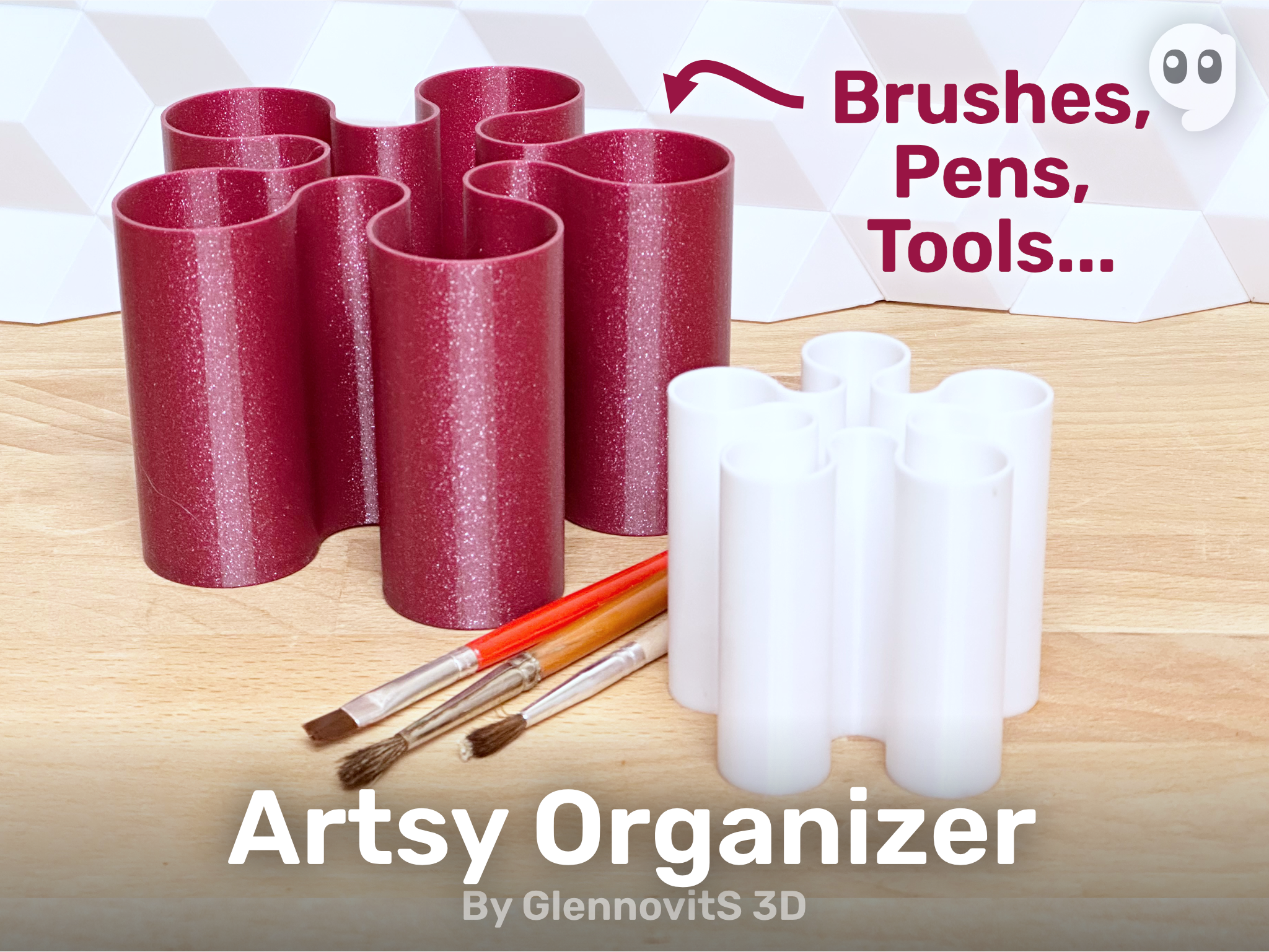 Artsy Organizer (Brush, pen or tool desktop stand)