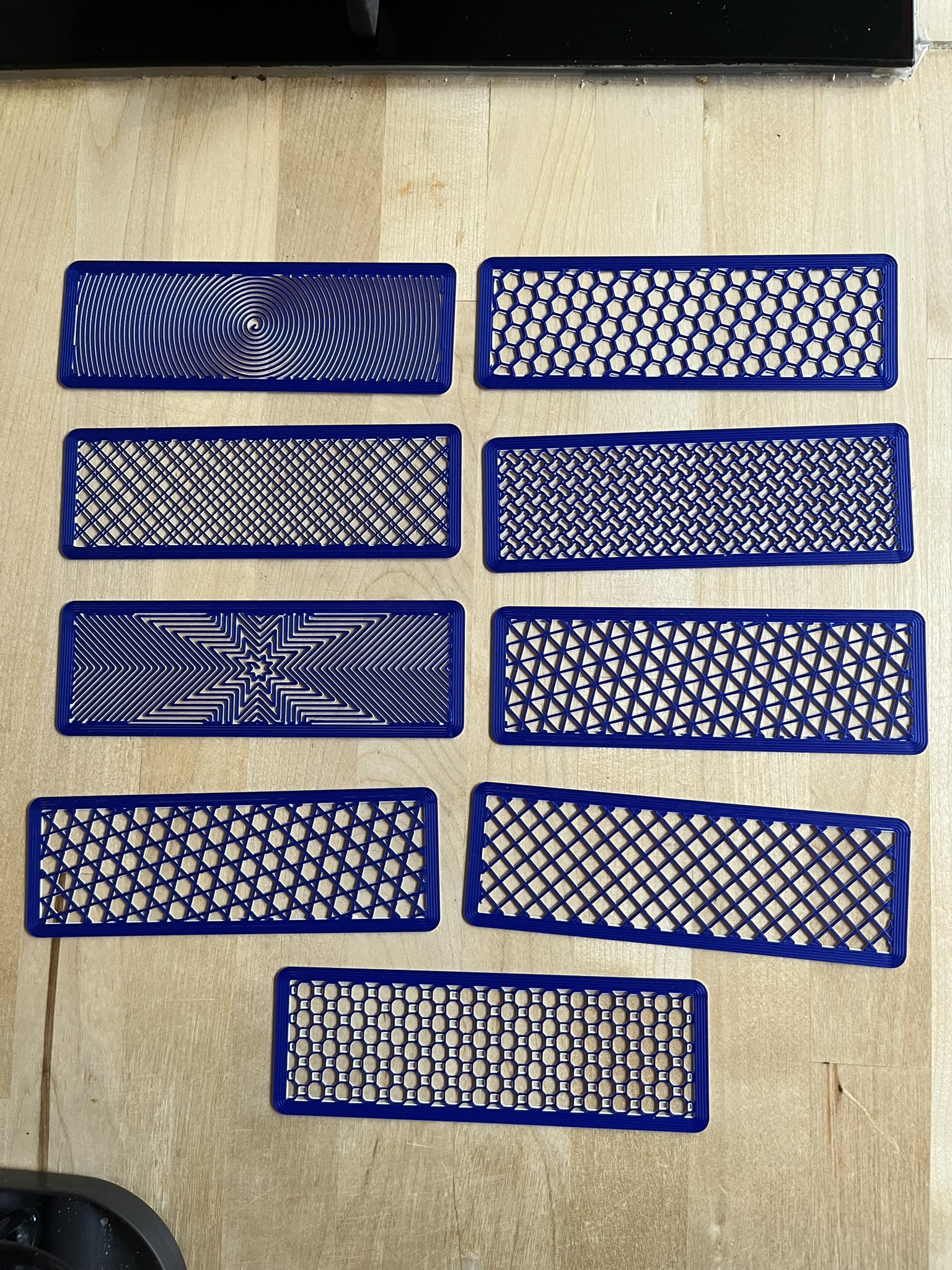 Miniatura 2 do modelo 3D Bookmarks / Infill samples