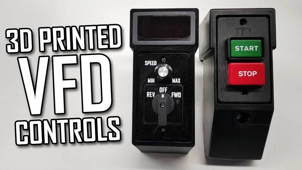 VFD Control Panel for Jet Drill Press (MultiMaterial) by Clough42