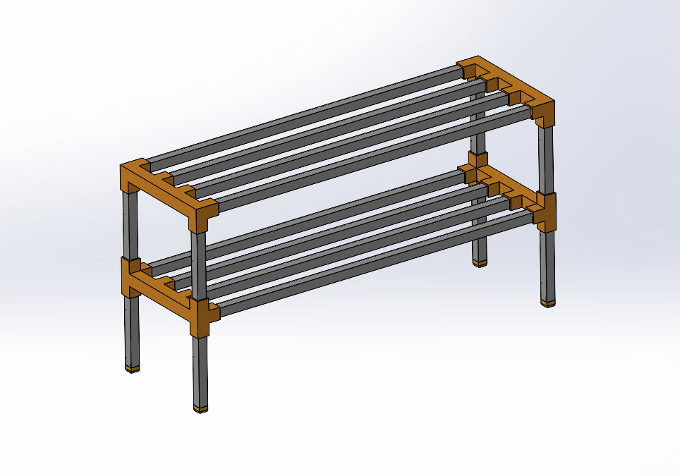 Scalable Aluminium Extrusion Shoe Rack
