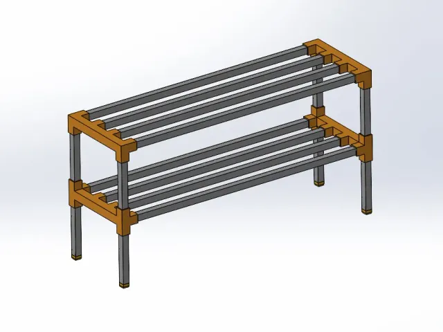 Scalable Aluminium Extrusion Shoe Rack