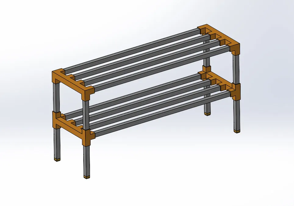 Scalable Aluminium Extrusion Shoe Rack by Warp08 | Download free STL ...