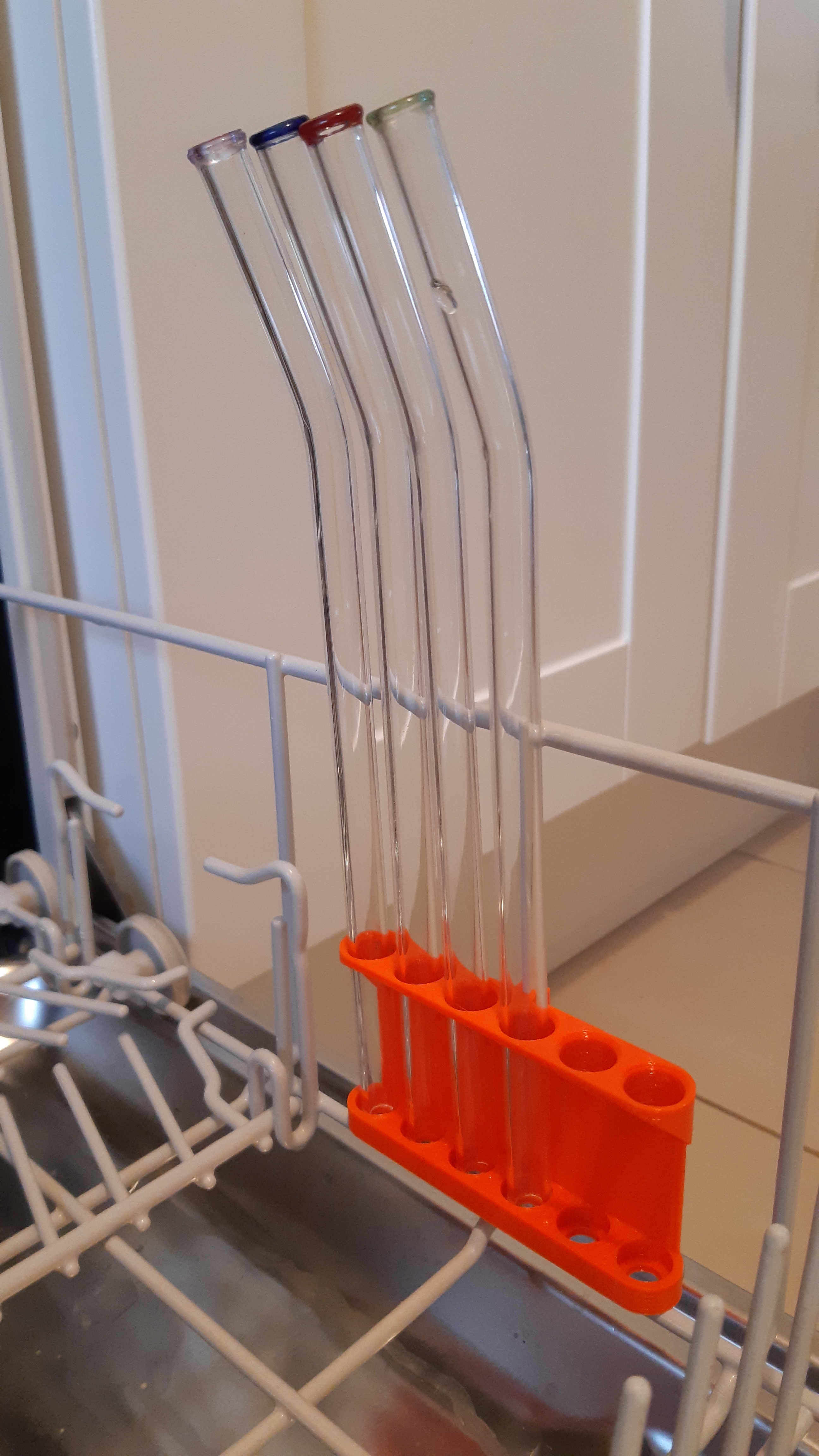 Glass Drinking Straw Holder for Dishwasher