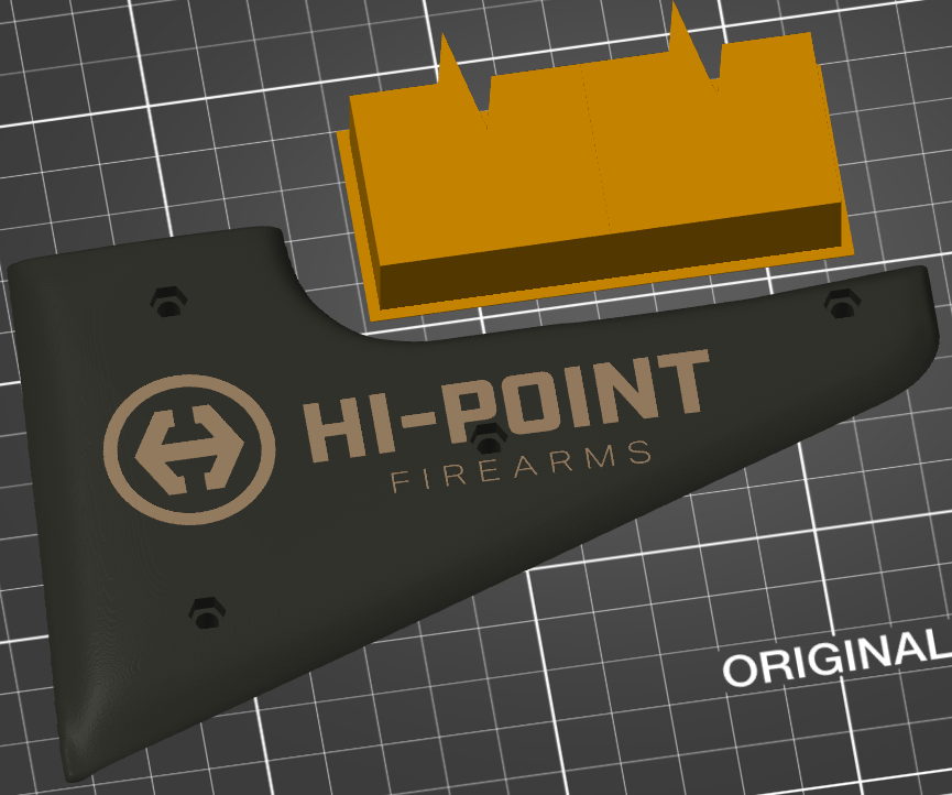 Cover plates for Hi-Point rifle stock - Hi-Point logo