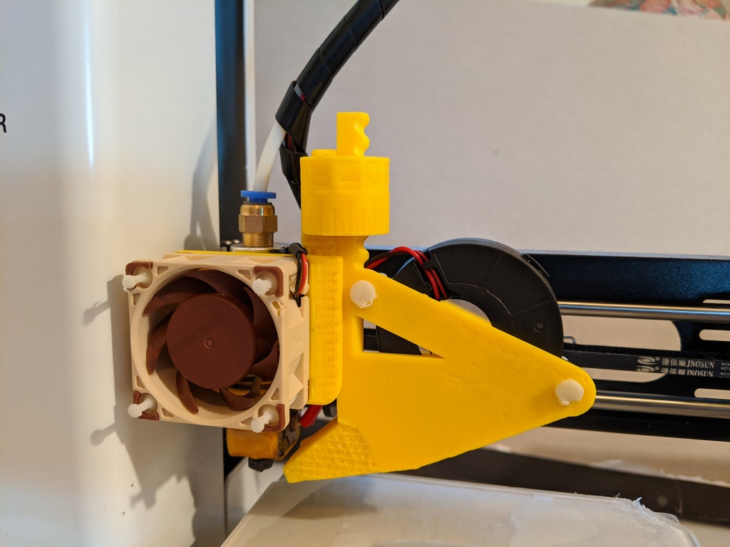 Monoprice Select Mini V2 Hotend mount 40mm fan and adjustable radial cooling fan