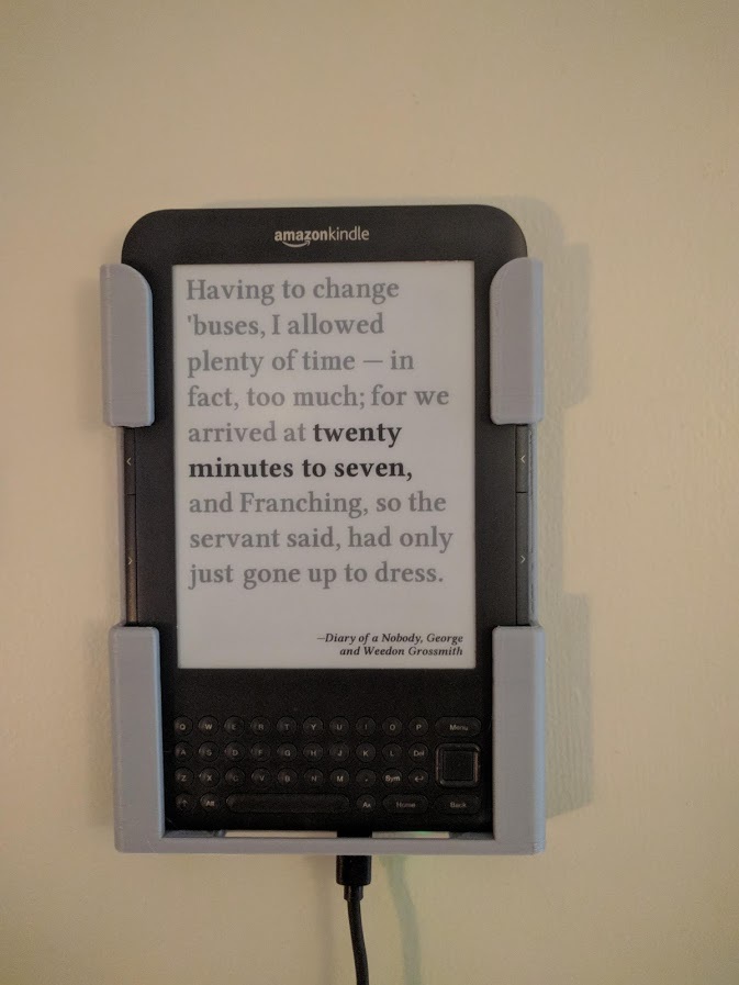 Kindle 3 Keyboard Wall Mount Literary Clock
