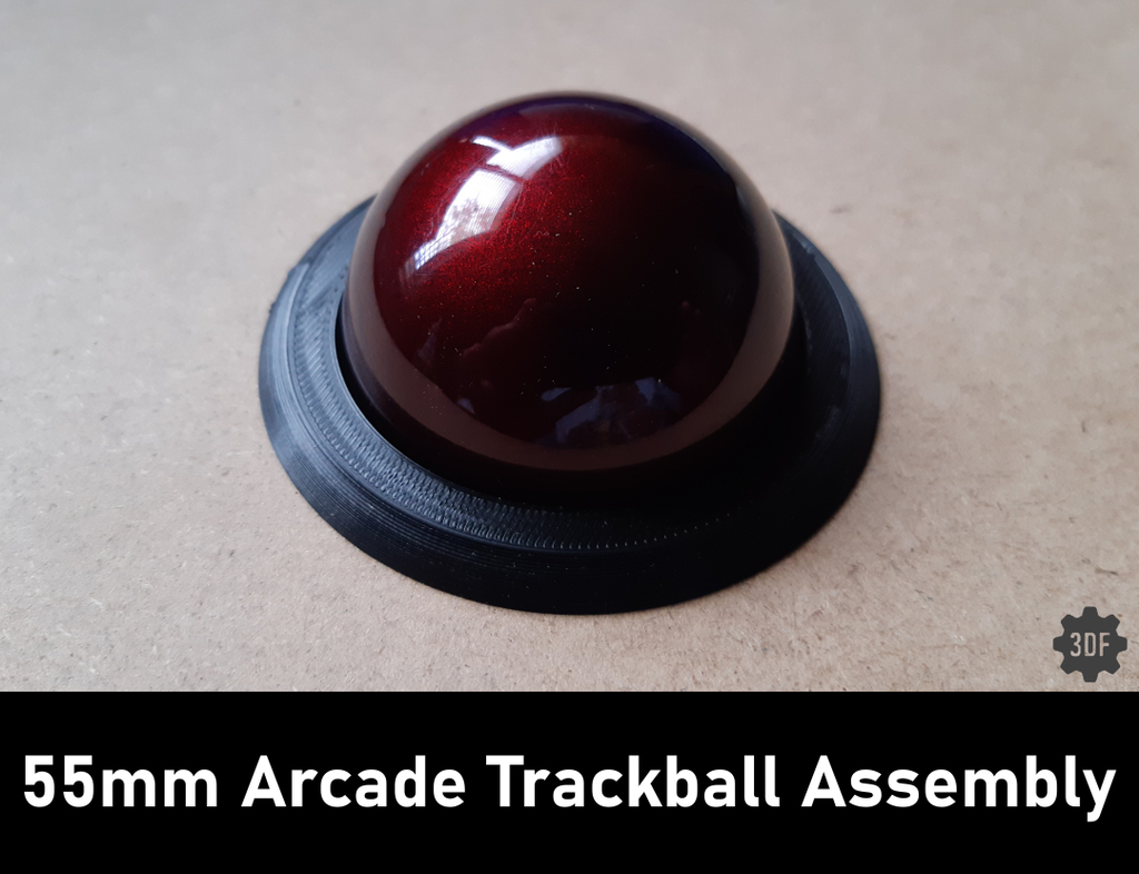 55mm Arcade Trackball Assembly STL Version! by 3DFreeman Download