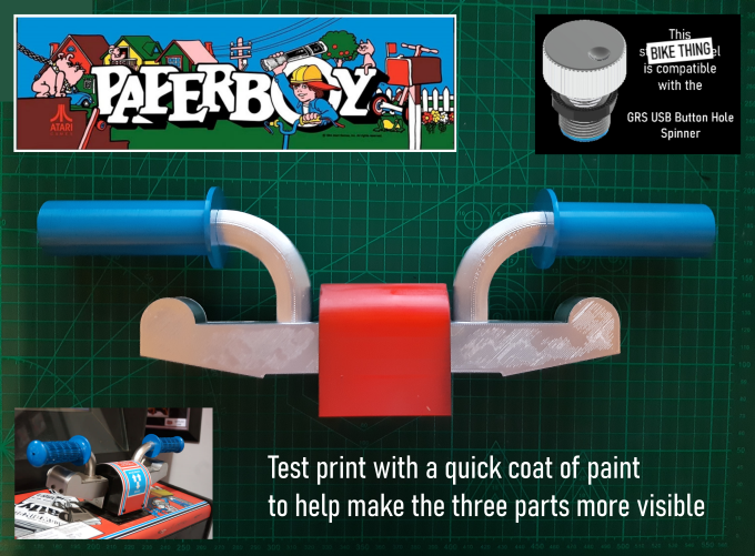 Arcade spinner Paperboy handlebars - GRS USB BHS compatible