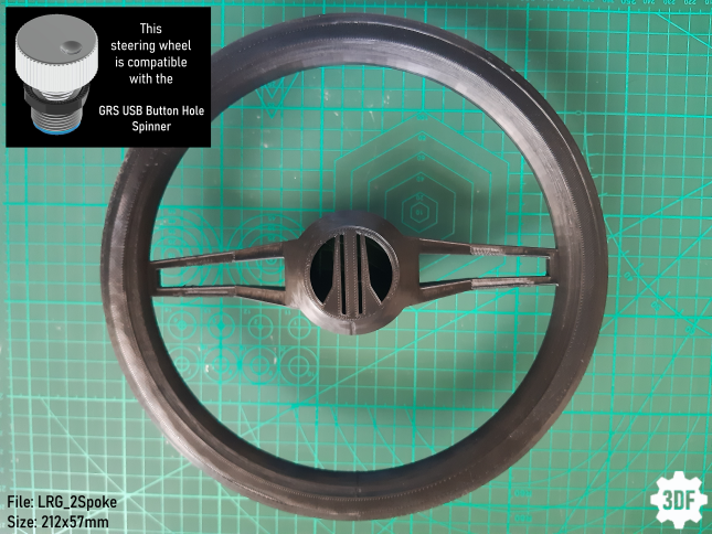 Arcade Spinner Steering Wheel -  STL Version! - GRS USB Button Hole Spinner Compatible