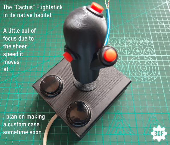 Digital 3-Button Arcade Flightstick to fit Sanwa type joystick stem