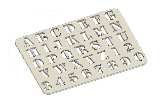 Alphabet & Number Stencil