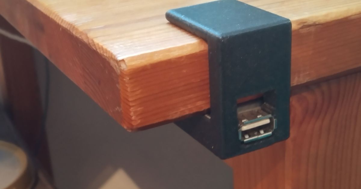 USB holder for 25mm table desk by Majkl | Download free STL model ...