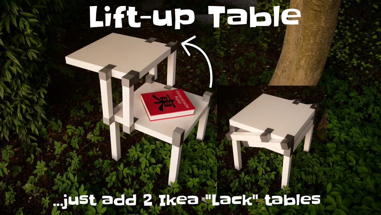 Lift-Up Ikea Lack Table