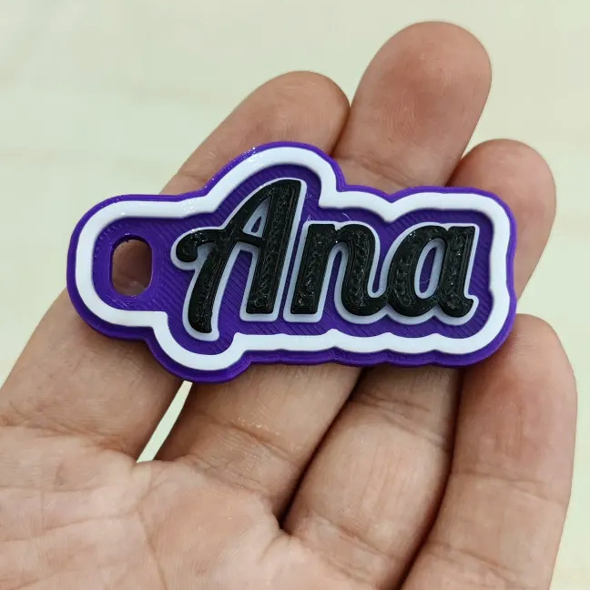 Miniatura 2 do modelo 3D Keychain name tag