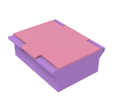 Miniatura 2 do modelo 3D Basic Box with Snap Lid
