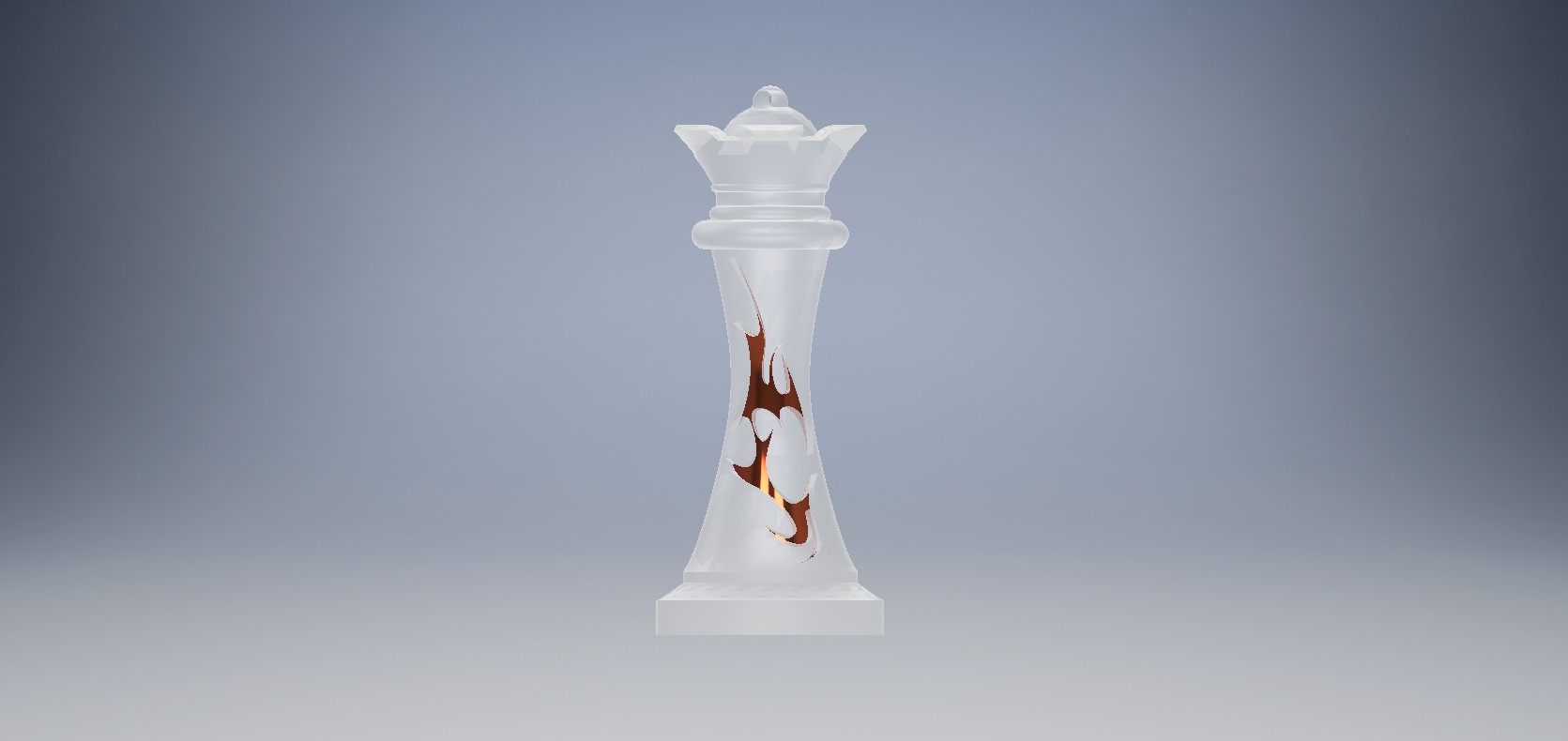 Chess queen with cybersigilism design