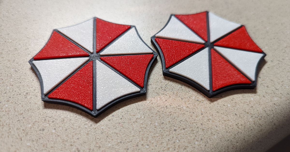 Umbrella Corporation Logo Magnet (Red/White Inserts) by plumpo, Download  free STL model