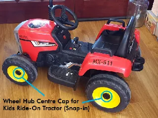 Wheel Hub Centre Cap for Kids Ride-On Tractor (Snap-in)